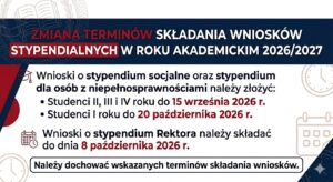 Zmiana termin&oacute;w składania wniosk&oacute;w stypendialnych